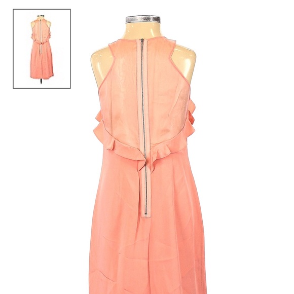 Rebecca Taylor Silk Dress Peach Colored Size 0 - Picture 2 of 13